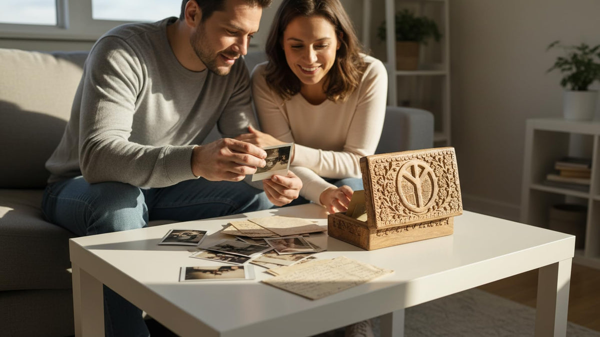Great Birthday Gift Ideas Handmade Decorative Wooden Jewelry Box Jewelry Organizer Keepsake Box Treasure Chest Trinket Holder Watch Box Storage Box Anniversary Housewarming Gifts Women (Natural)