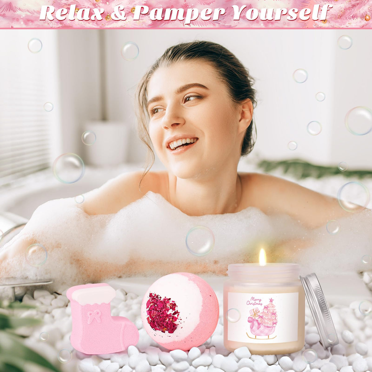 Christmas Gifts for Women Pink, Womens Christmas Gift Set 2025, Xmas Gifts Baskets, Snowman Presents for Women, Coworkers, Teacher, Sister, Mom, Wife, Friend, Secret Santa Gift