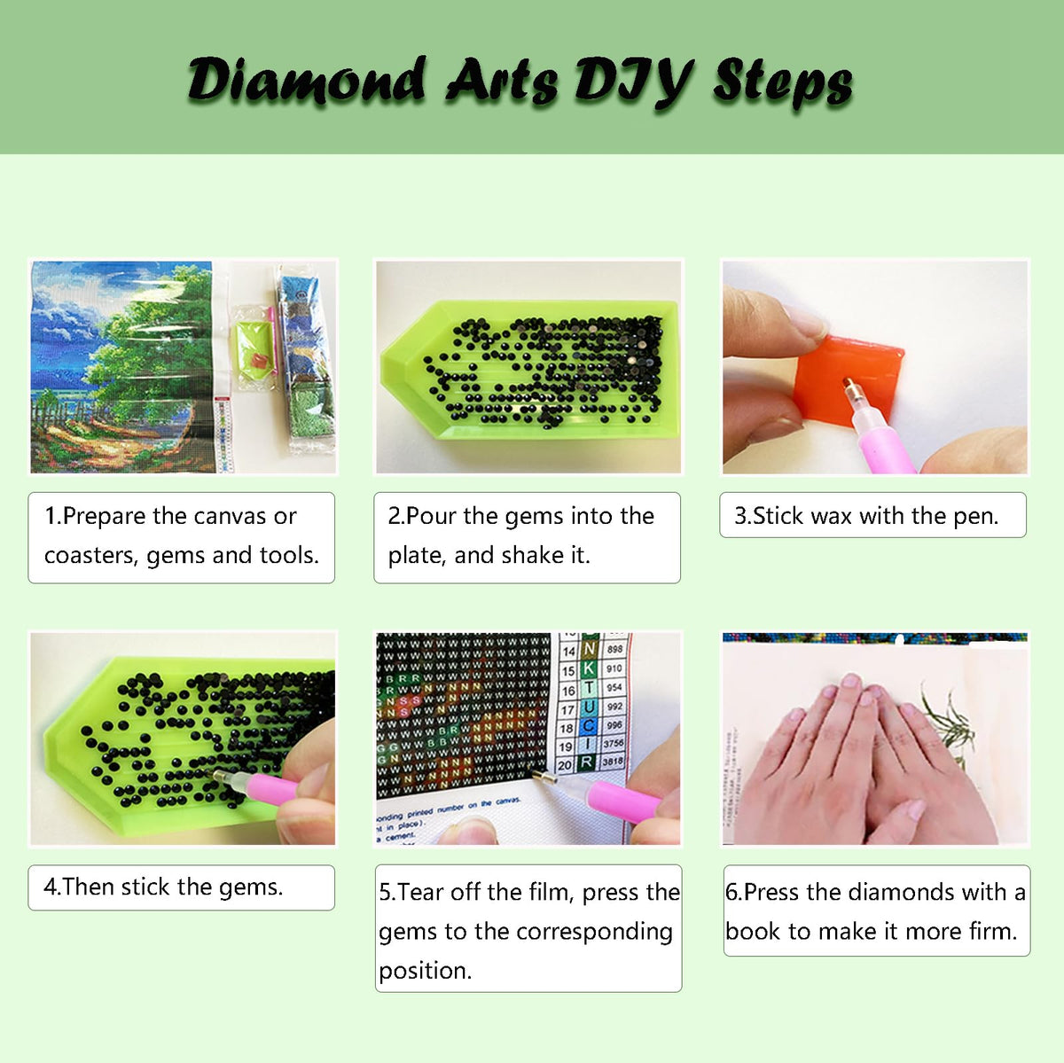 Lanzeyo Diamond Painting Kits for Adults, Adult Hand Crafts Diamond Art Kits, Succulent Diamond Dots Kits, Gem Art for Living Room Wall Art (Succulent)