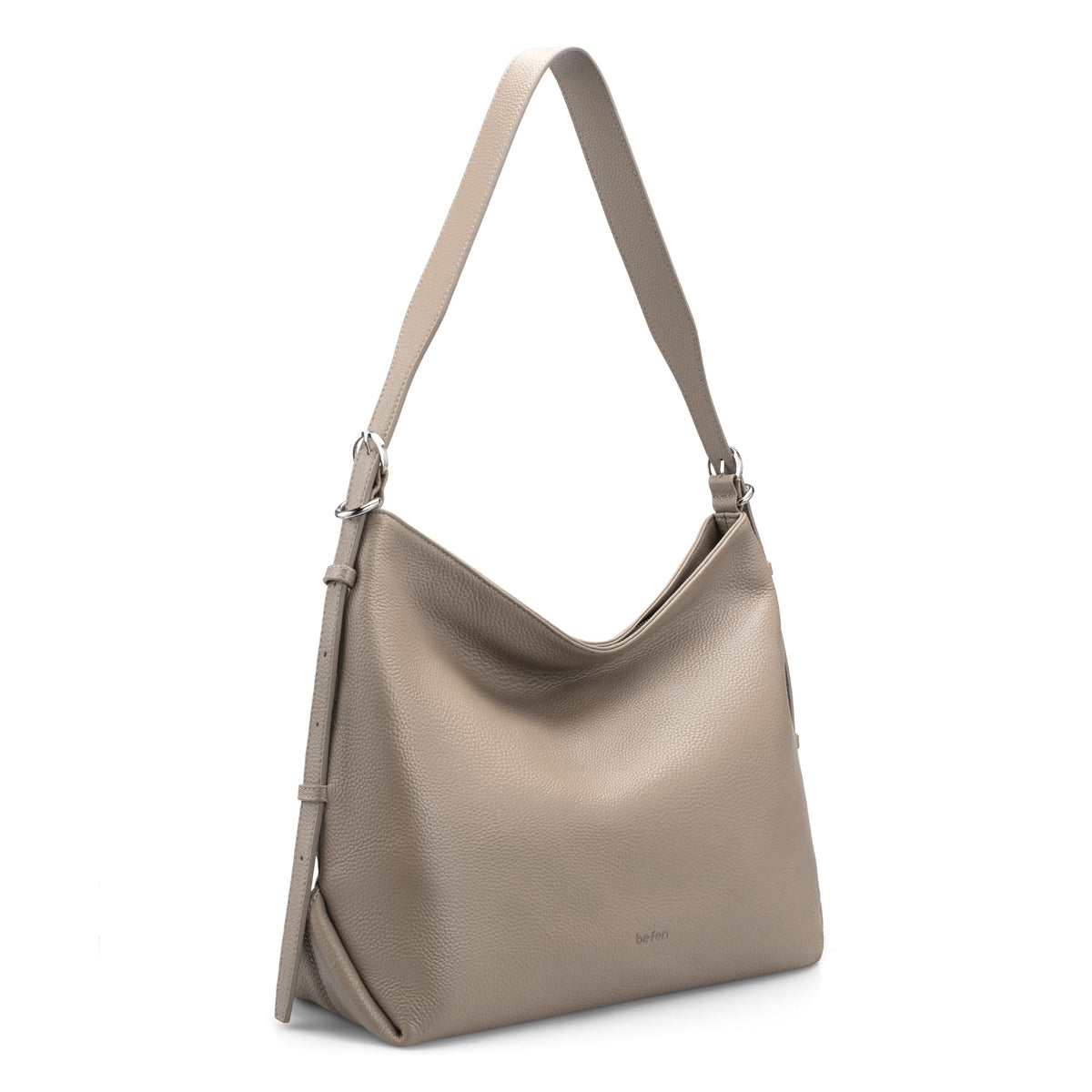 befen Soft Real Leather Hobo Bags for Women, Woman Crossbody Purses Leather Purse Shoulder Handbag Slouchy Bag for Daily & Travel Taupe