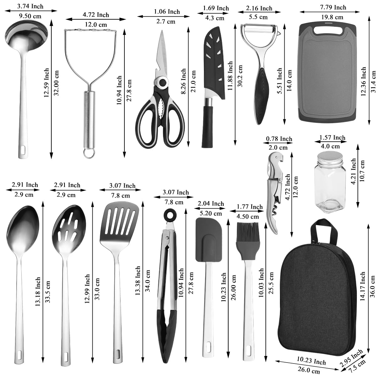 ReaNea Camping Essentials Accessories Camping Gear Must Haves, Cooking Utensils Set Rv Camping Kitchen Backpacking Supplies Camper Gadgets Outdoor Hiking Travel Picnic Gifts