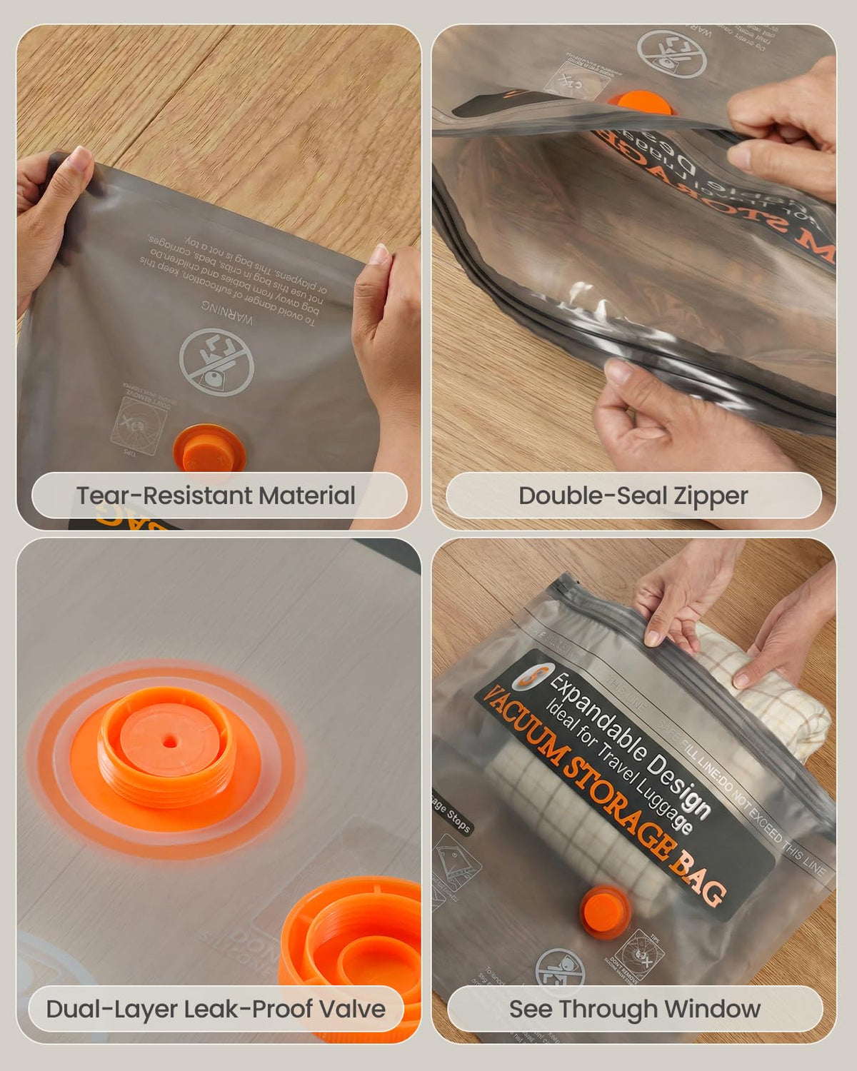 Vacuum Bags for Clothing Travel with Rechargeable Electric Pump, 9 Pack Compression Vacuum Storage Bags for Luggage and Seasonal Storage, Space Saver Seal Bags for Cruise and Vacation