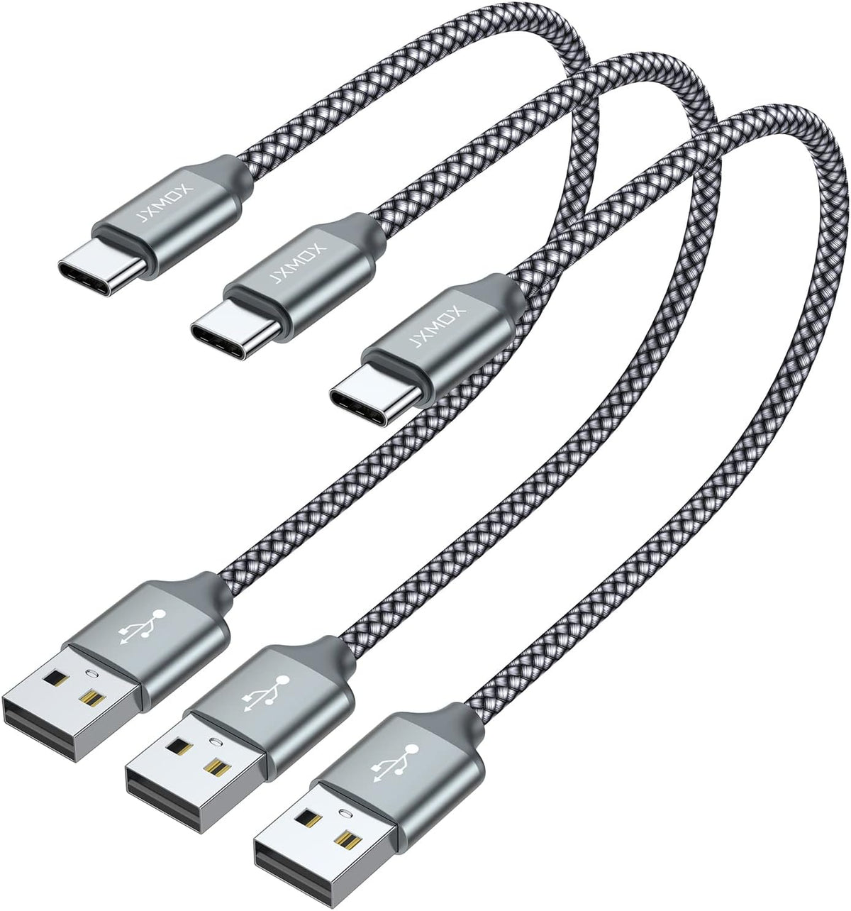 (1ft 3-Pack), 3.1A 15 16 S22 S21 S20 S10 S9, 20 10,A80 A70 A50,Power JXMOX Short USB C Cable USB A to Type-C Charger