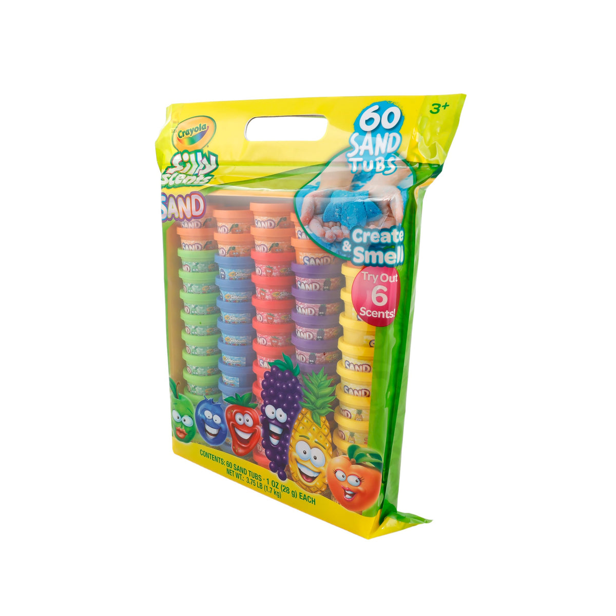 Crayola Silly Scents Play Sand – 60 Mini 1oz Tubs of Moldable Sensory Sand in 6 Bright Colors | Easter Day Party Favors, Classroom Prizes, Sensory Toys, Fidget & Creativity