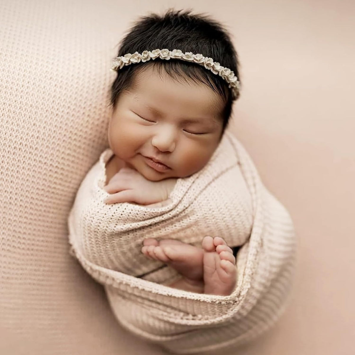 ForBaysy Newborn Photography Props for Baby Boys and Girls Newborn Wraps for Infant Baby Photoshoot Waffle Texture Knit