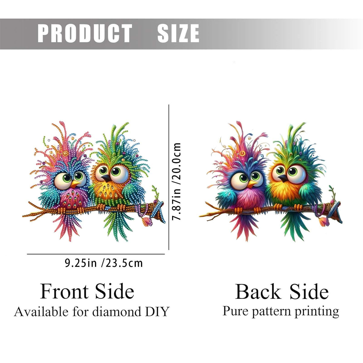 TSRUVYL Bird Diamond Art Painting Kit, Hanging Double Sided Diamond Art Suncatchers Window Pendants, Cute Diamond Painting Crafts Gift, DIY Special Shaped Gem Wall Ornament for Adults(Colorful-Bird)