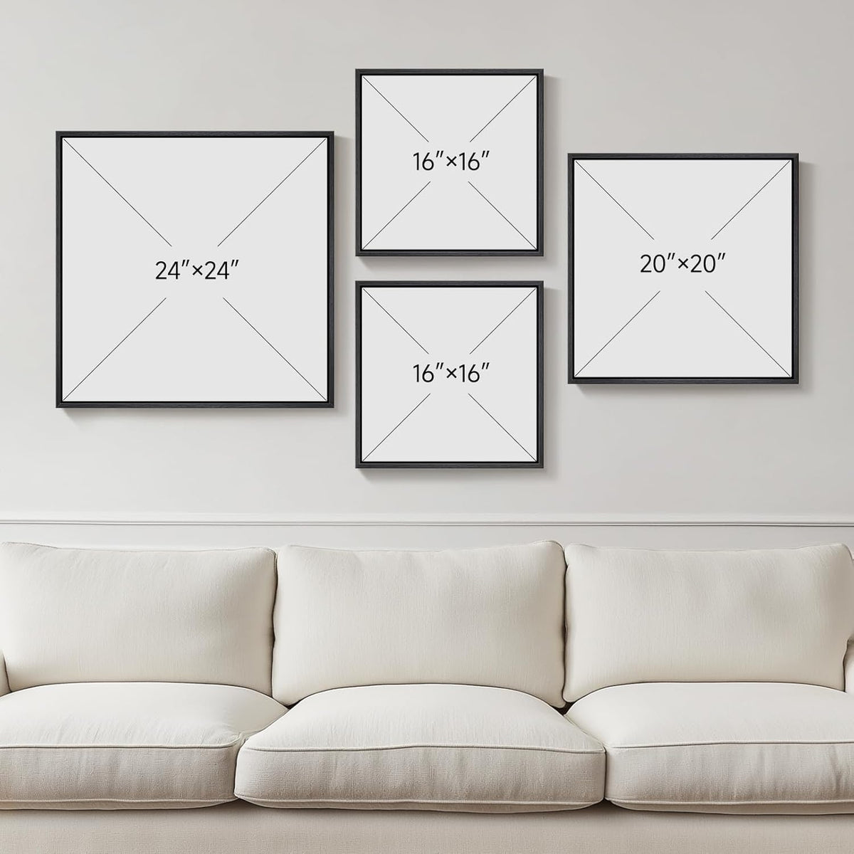 Skiennix 3D Textured Black and White Abstract Wall Art - 4 Piece Modern Paintings for Home Decor