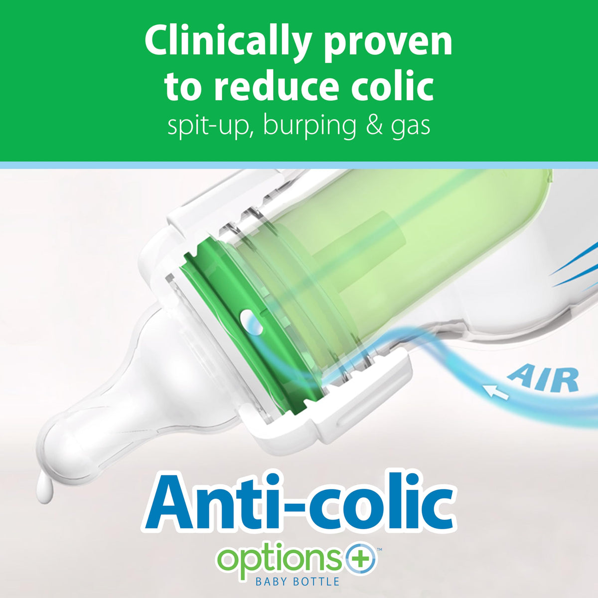 Dr. Brown's Anti-Colic Options+ Narrow Glass Baby Bottle Starter Set with Level 1, 2, and 3 Nipples, Silicone Sleeves, Soft-Touch Brush, Travel Caps, and HappyPaci, 0m+ (Packaging May Vary)