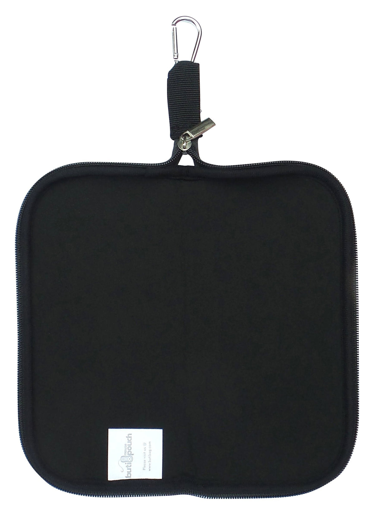 Travel Mouse Case Electronics Organizer Convertible Bag | Laptop Cord Cable Accessory Pouch with Extra Rolled Up Travel Mouse Pad | Pouch Unzips Flat Into Mouse Pad (Solid Black)