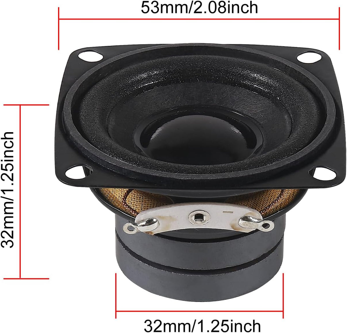 ALMOCN 2PCS 2" 8Ohm 10W DIY Small Full Range Audio Speaker Stereo Woofer Loudspeaker for Arduino and DIY Speaker