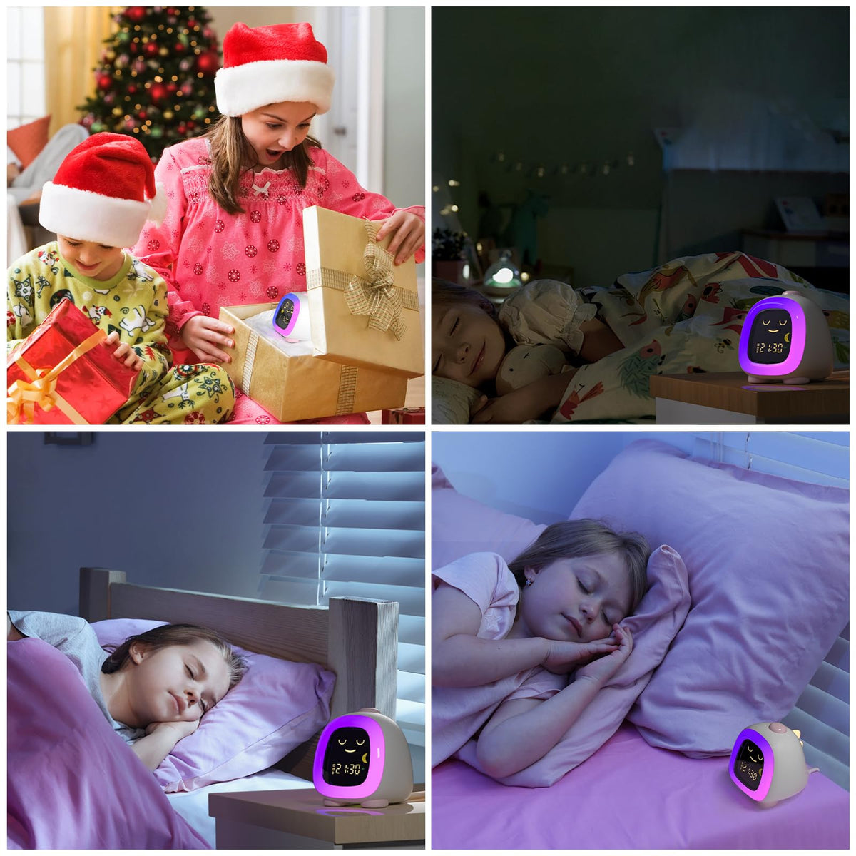 ANALOI Alarm Clock for Kids, Kids Alarm Clock Ok to Wake Cute Night Light for Bedroom, Toddlers Sleep Training Clock Stay in Bed, Dinosaur Birthday Gift for Kids Boys Girls