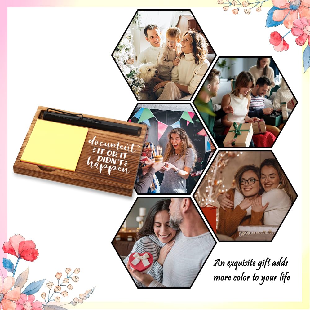 FOUGSTA Funny Office Gifts for Nurse, Gag Office Gifts for Nurse, Funny Office Decor Gifts for Nurse,Wooden Notepad Pen Holder With Funny Quotes,16.5 x 12 x 1.5 cm,XXN13