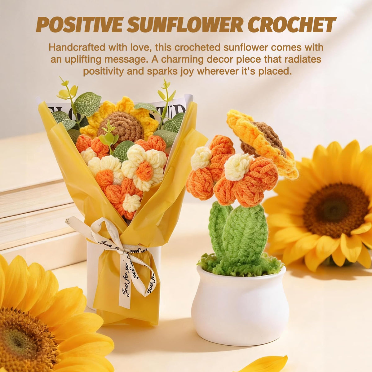 11Pcs Sunflower Birthday Gifts for Women, Get Well Soon Gift Baskets with Spa Gift Set,Inspirational Sunflower Self Care Package, Thinking of You Unique Gifts for Mom Sister Wife