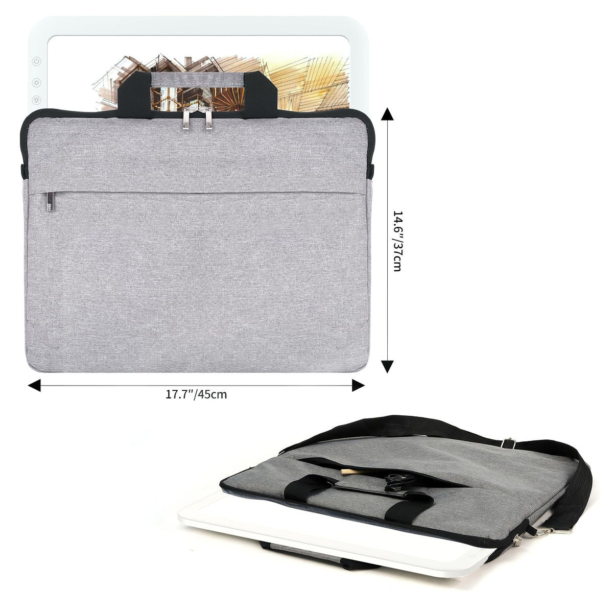 Rechargeable A3 LED Light Box with Carry Bag, elice Wireless Lightbox Drawing Light Table Light Pad Light Copy Board for Artist Sketching, Up to 6670 Lux Super Bright Lightpad for Cricut Weeding Vinyl