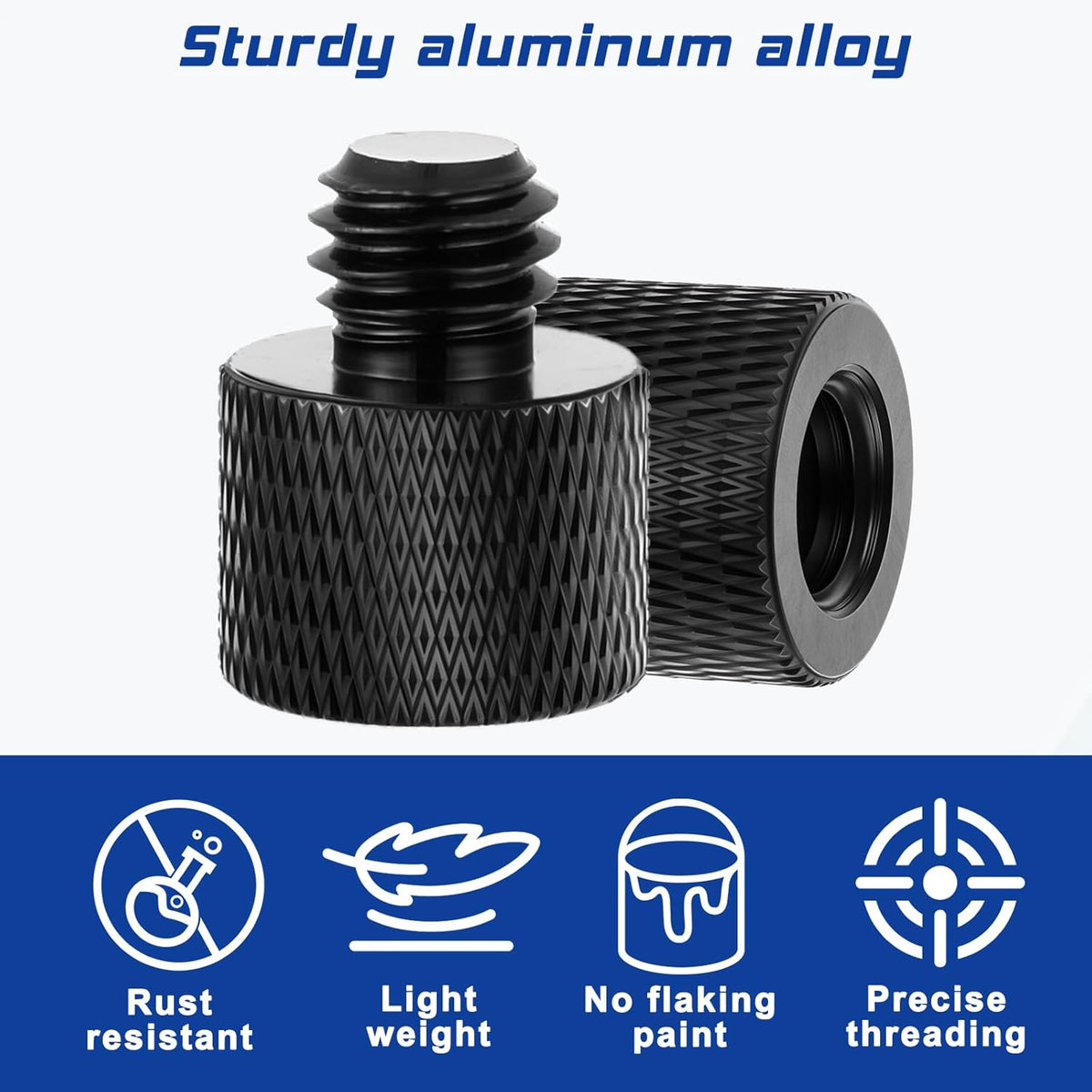 Xthrotsenk 6 1/4 3/8 3/8 1/4 Tripod Screw Adapter Pcs Aluminum Threaded Converter Male to Female and Male to Female