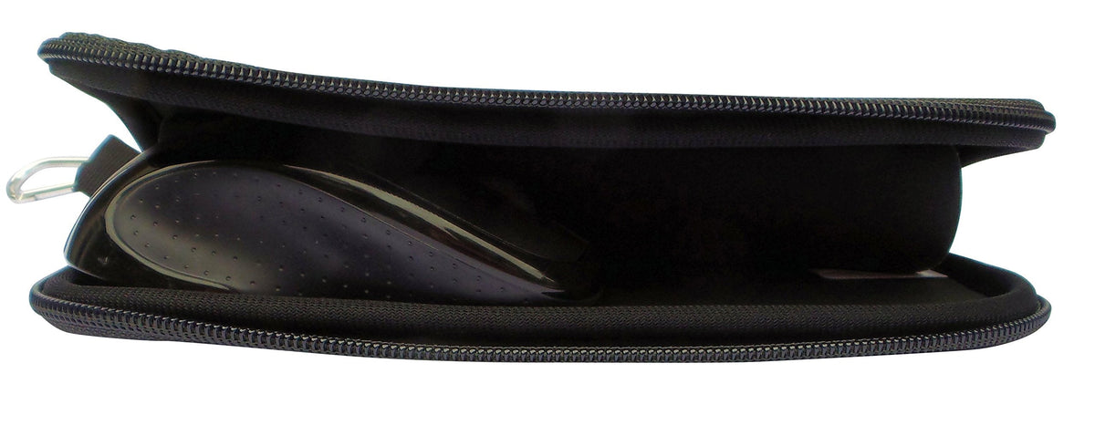 Travel Mouse Case Electronics Organizer Convertible Bag | Laptop Cord Cable Accessory Pouch with Extra Rolled Up Travel Mouse Pad | Pouch Unzips Flat Into Mouse Pad (Solid Black)