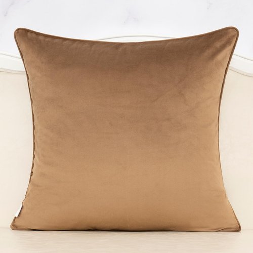 Alerfa Green Brown Floral Throw Pillow Cover 18 x 18 Inch Cut Velvet Sqaure Luxury Decorative Pillow Cover for Couch Living Room Bedroom