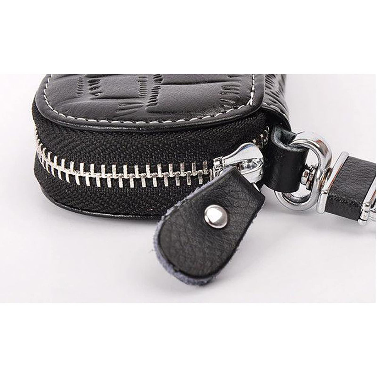 EUUDROBY Key Case Universal Remote Control Large Capacity Key Bag Waist Hanging Men's Leather Material Car Key Bag Daily Use
