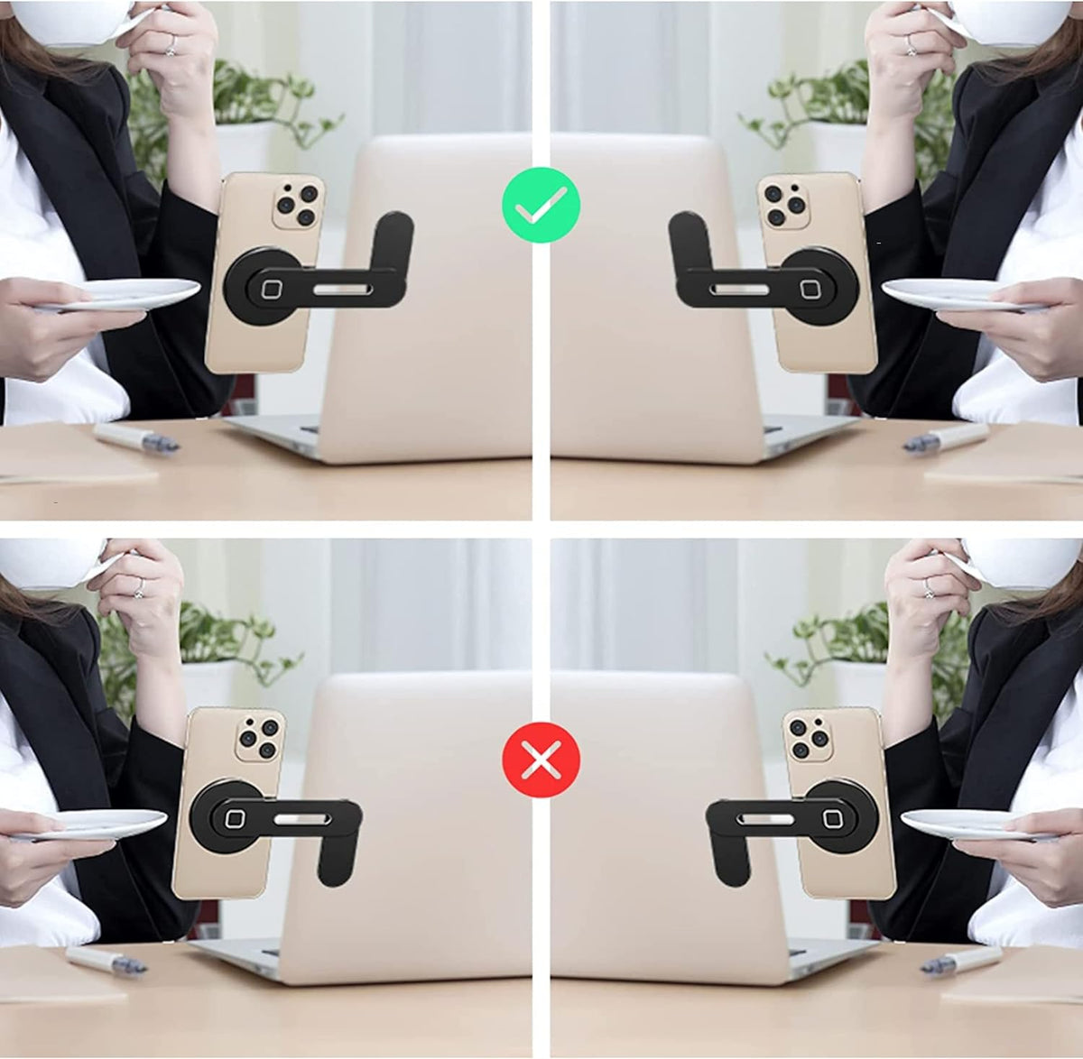 Aporia International +12 Aporia - Compatible with MagSafe iPhone Side Mount Holder for Laptop Computer EV Monitor