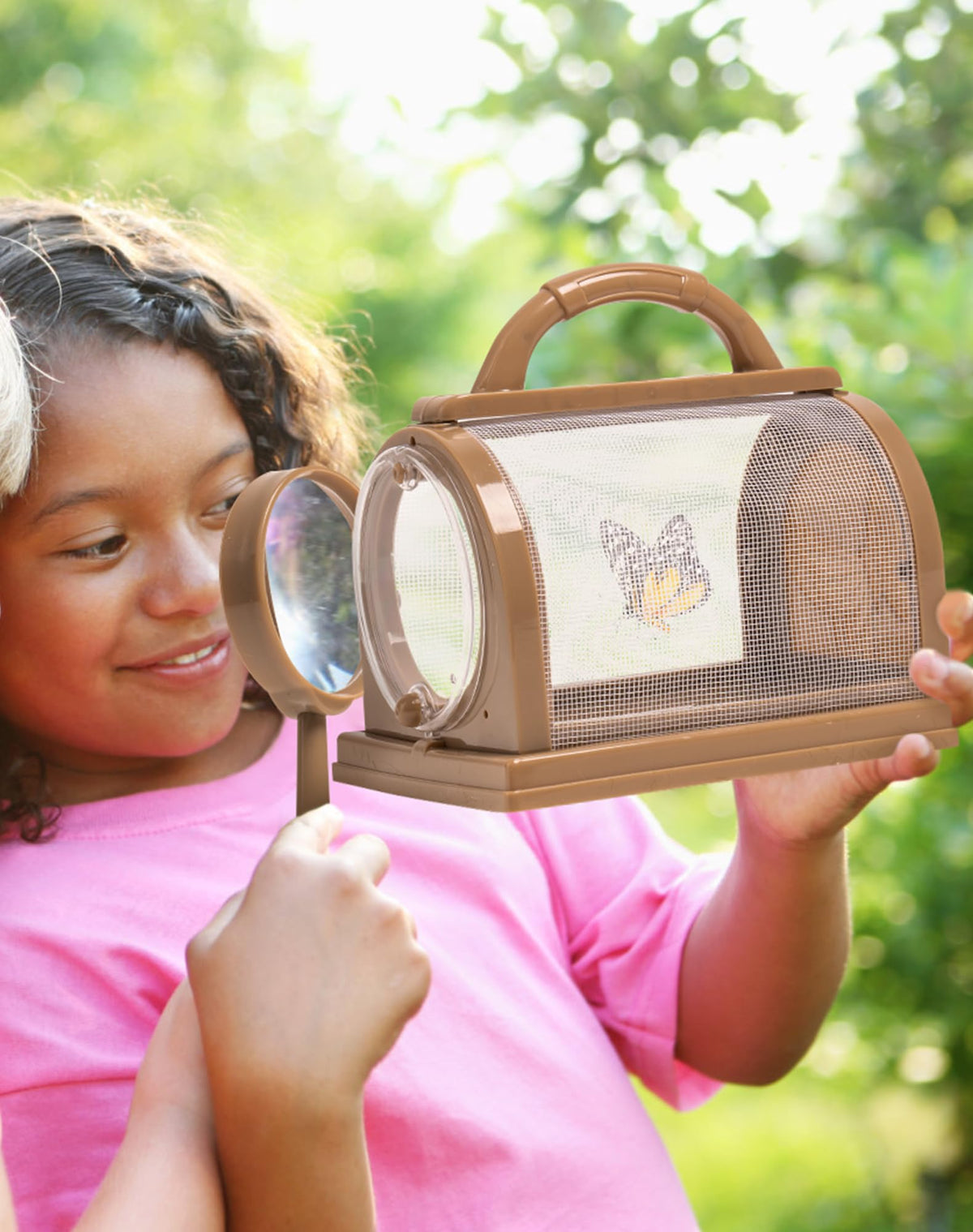 ROBOTIME Kids Explorer Kit, Outdoor Bug Catcher Kit for Kids with Magnifying Glass & Butterfly Net, Fun Bug Catching Kit for Backyard & Camping, Bug Catcher for Boys & Girls 3-12