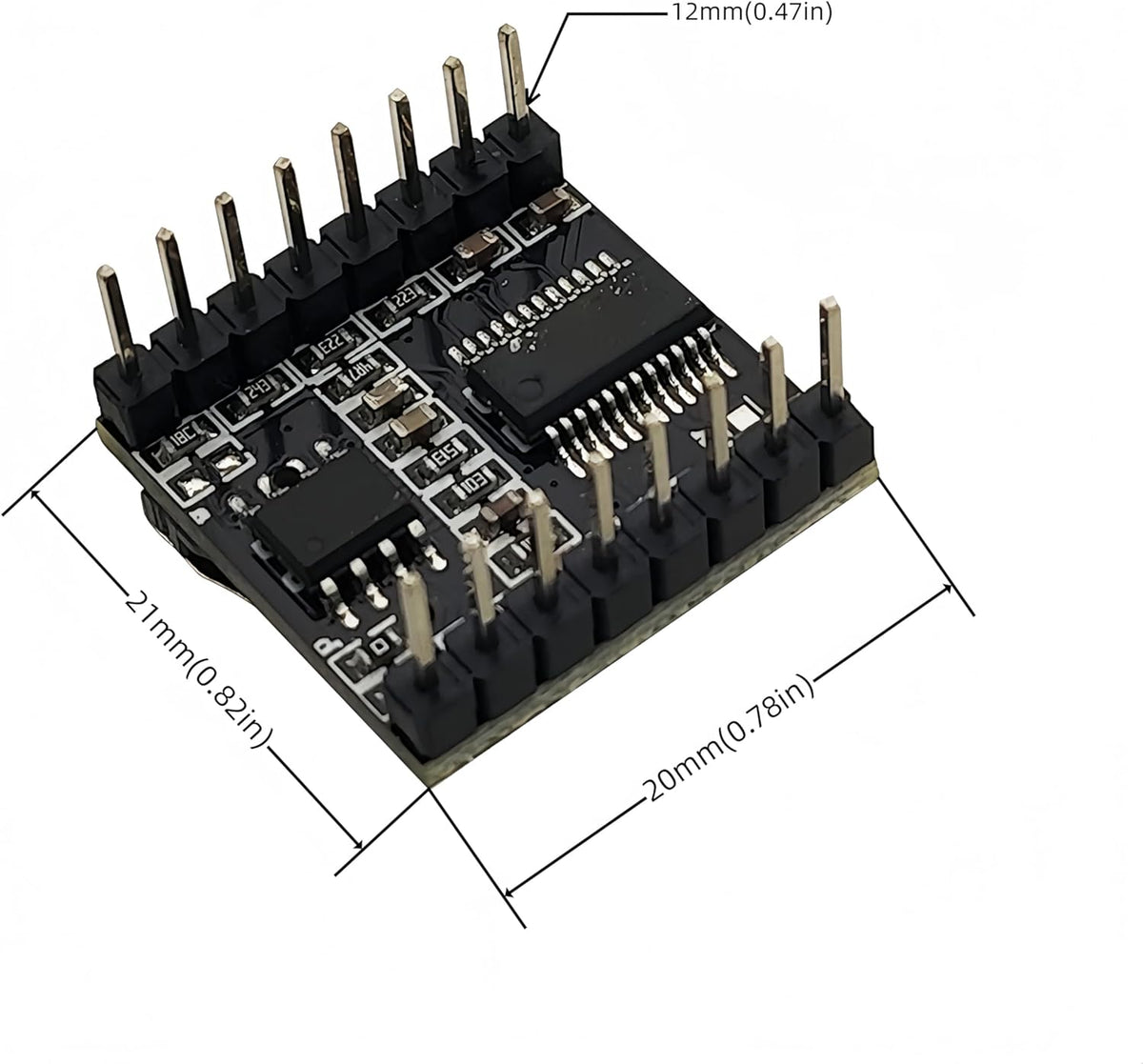 Yuuhseel 5PCS 16P MP3 Support TF Card Mini Player Module Audio Voice Music Module Compatible with DFPlayer Code