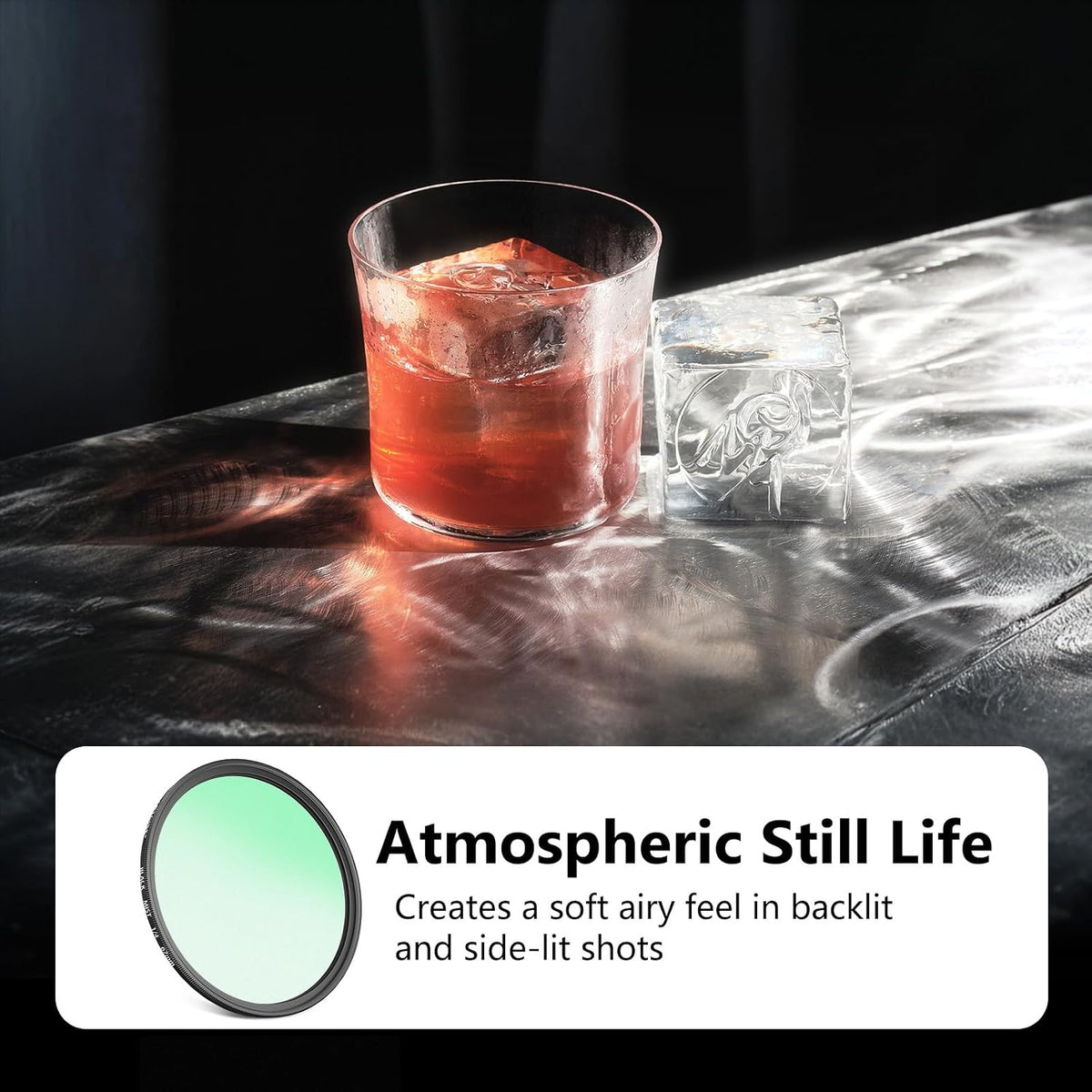 ARTCISE 1/4 67mm (77mm) Black Mist Filter - HD Optical Glass Filter for Cinematic Glow, Reduces Harsh Highlights