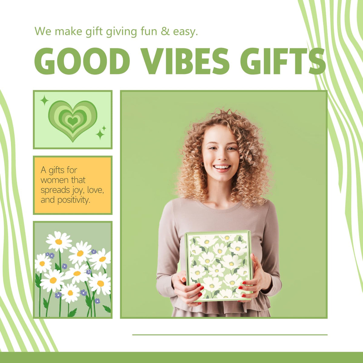 Gift Baskets for Women, 11pcs Unique Happy Birthday Gifts for Women, Best Inspirational Get Well Christmas Ideas Box w/Daisy Cup Her Teen Girl Sister Friend Friendship Mom - BRIGHTEN UP HER DAY!