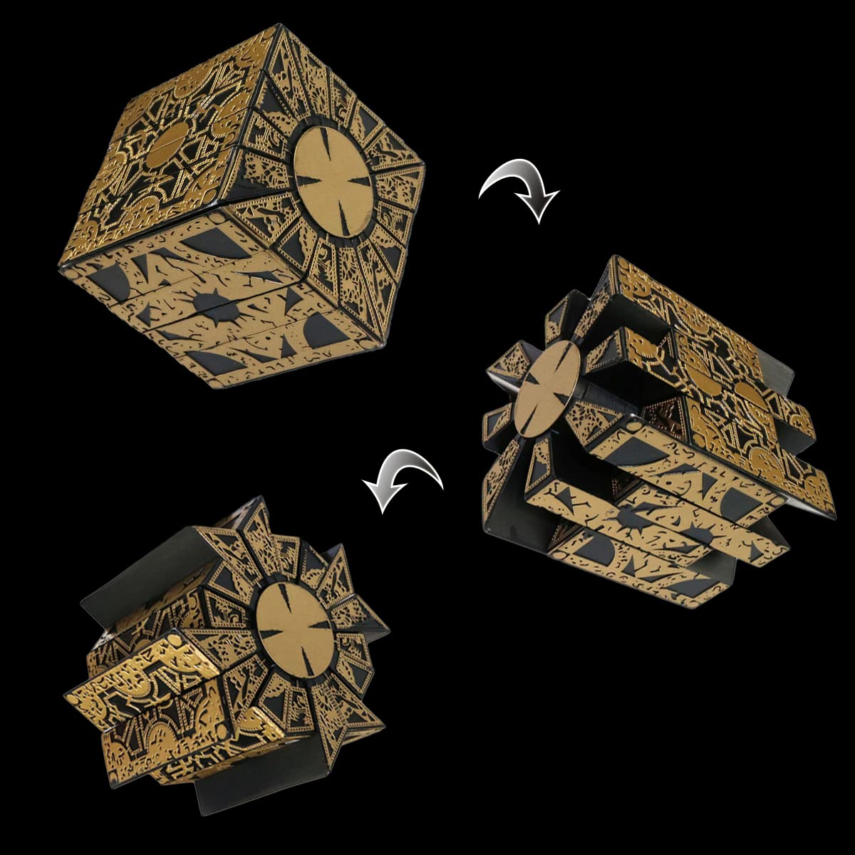 Detachable Hellraiser Puzzle Box, Cenobites Pinhead Halloween Cosplay Prop (Resin Model)