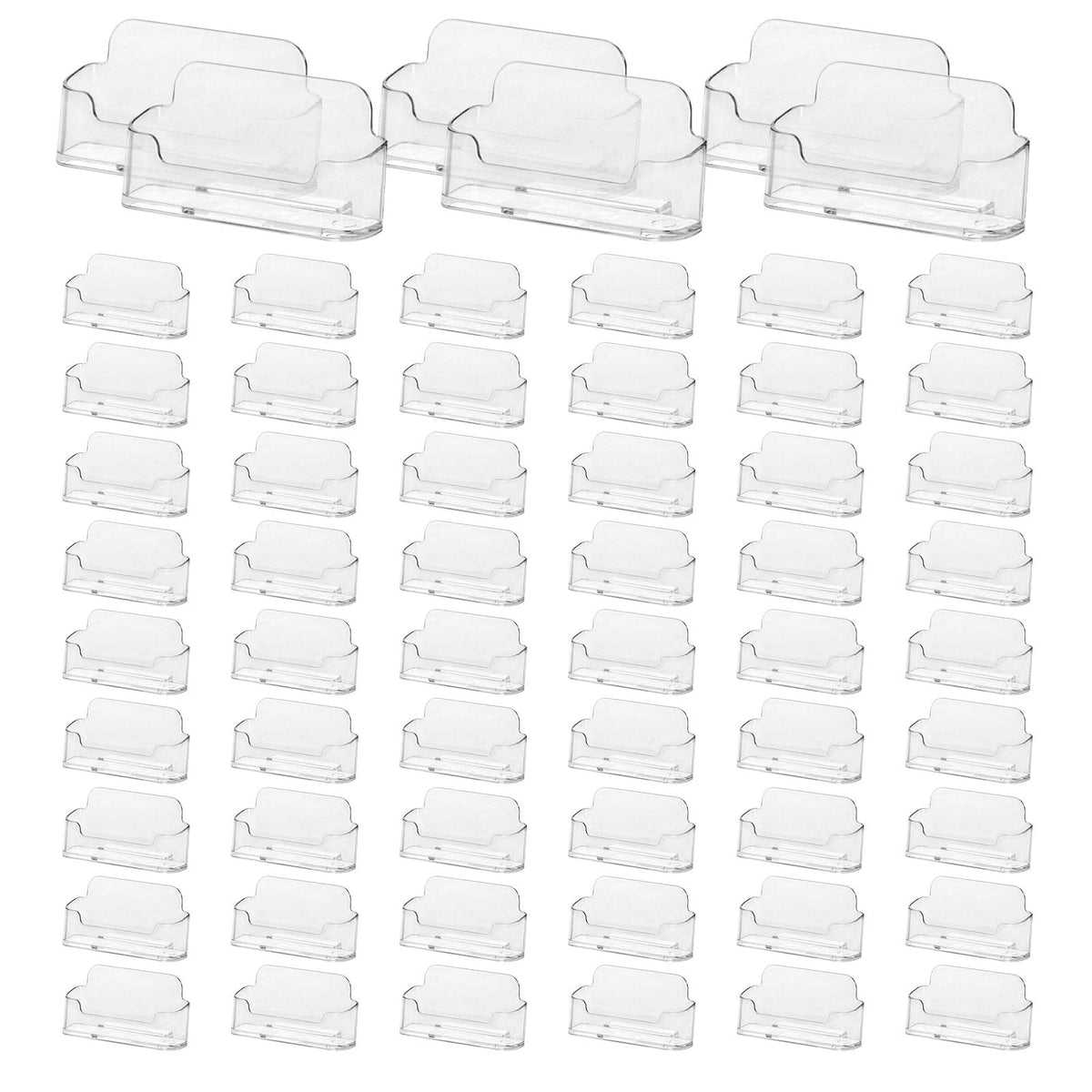 60 Pack Acrylic Business Card Holder for Desk, Clear Plastic Business Cards, Acrylic Business Card Display, Display Plastic Business Card Stand, Business Card Holders,Fits 40-50 Business Cards