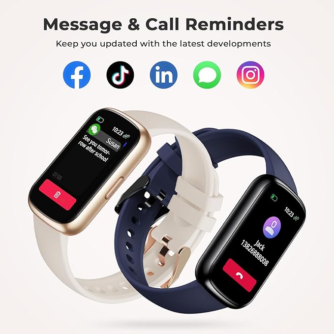 Fitness Tracker for Women Men, Smart Watch Band with 24/7 Heart Rate Blood Oxygen Sleep Monitor, Calories Step Tracker Pedometer 3ATM Waterproof Activity Tracker for Android iOS, Midnight Blue