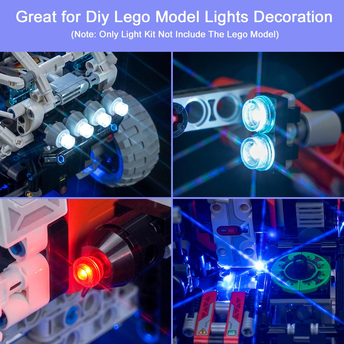 Hilighting Upgraded Led Light Kit for Lego Mars Crew Exploration Rover Building Set, Compatible with Lego 42180 (Model Not Included)
