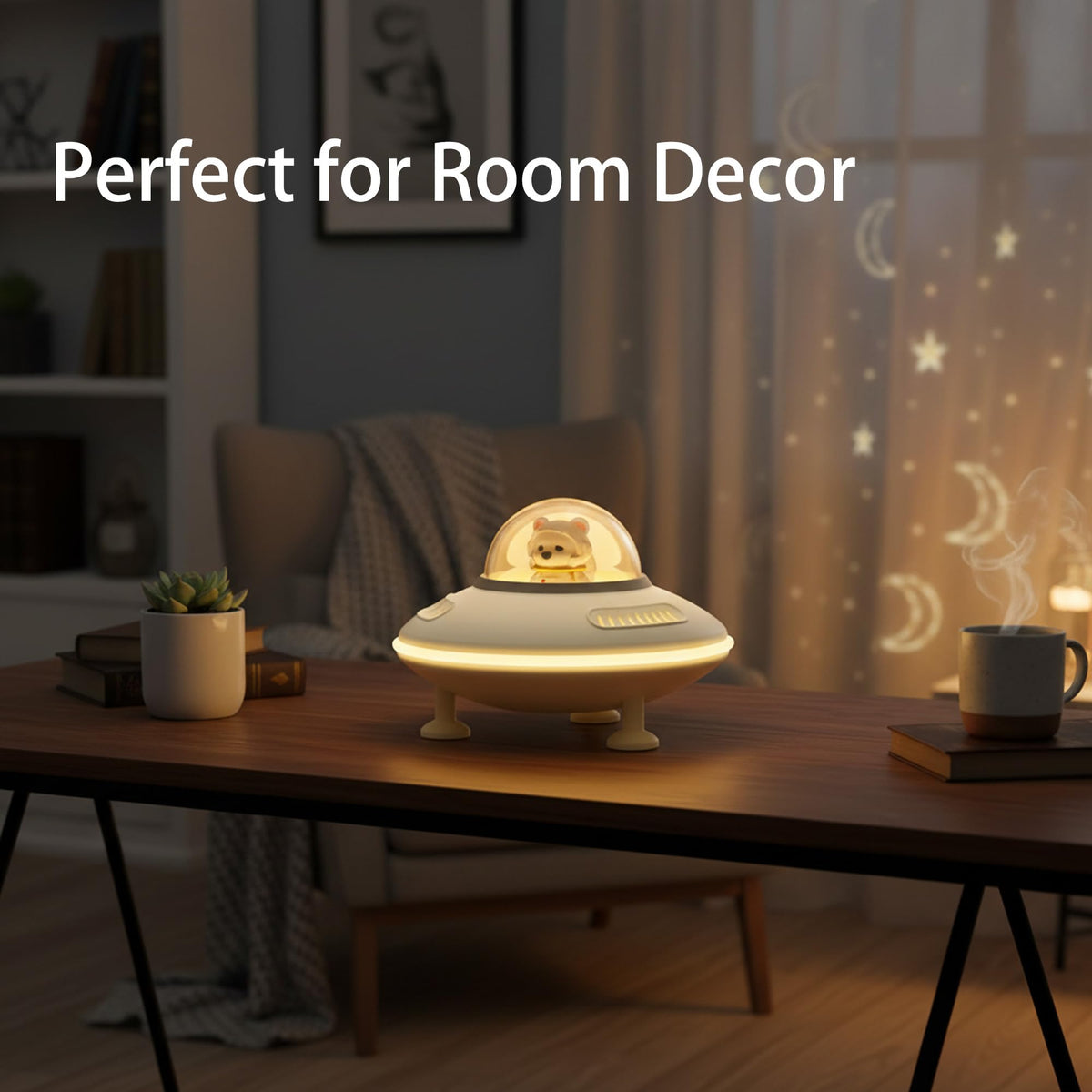 Mini Speaker, Night Light Bluetooth Speaker, Cute Night Light for Bedroom Room Decor, Bluetooth 5.4, USB Disk&AUX&TF-Card Input, Birthday Gifts for Teen Girls, Teen Girl Gifts Trendy Stuff - Beige