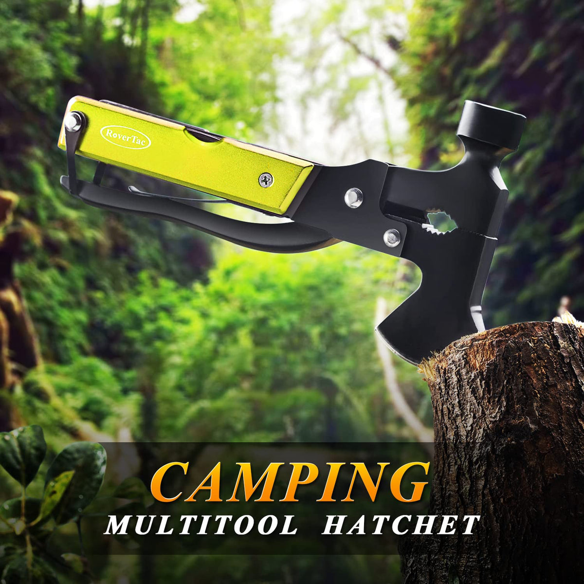 Christmas Gifts for Men Dad, RoverTac Multitool Axe for Mens Gifts, Gifts for Dad Husband Dad Boyfriend, Christmas Gifts Mens Stocking Stuffers-14 in 1 Multi Tool Axe Hatchet