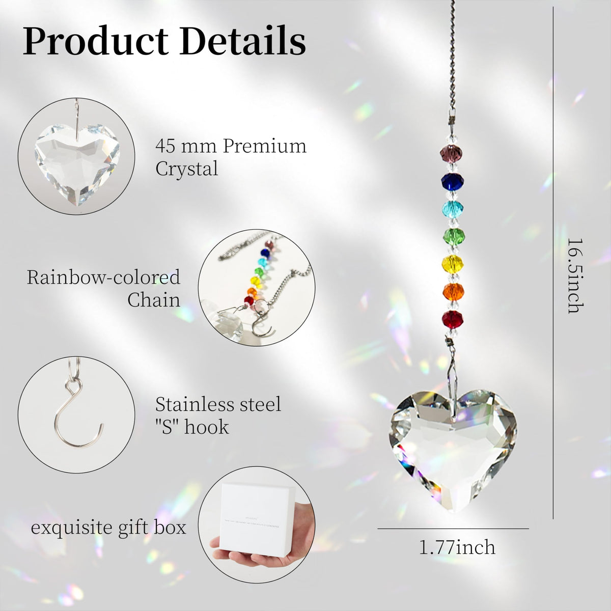 Hegelda Birthday Gifts for Women Friendship,Mothers Day Inspirational Gifts for Friends Coworkers Girlfriend Wife Mom Daughter Sister Aunt Crystals Suncacther Ornaments