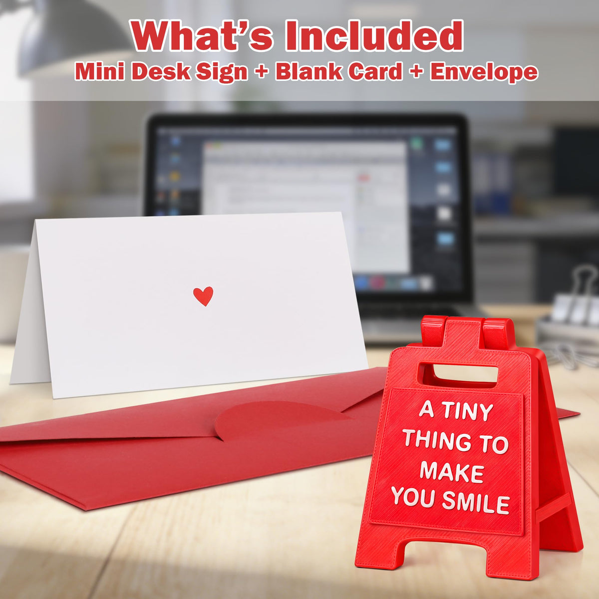 Mini Sign Coworker Friend Office Decor for Women Men, Employee Appreciation Gifts Encouragement Motivational Gifts for HR, A Tiny Thing to Make You Smile 3D Printed Office Cubicle Desk Decor Sign
