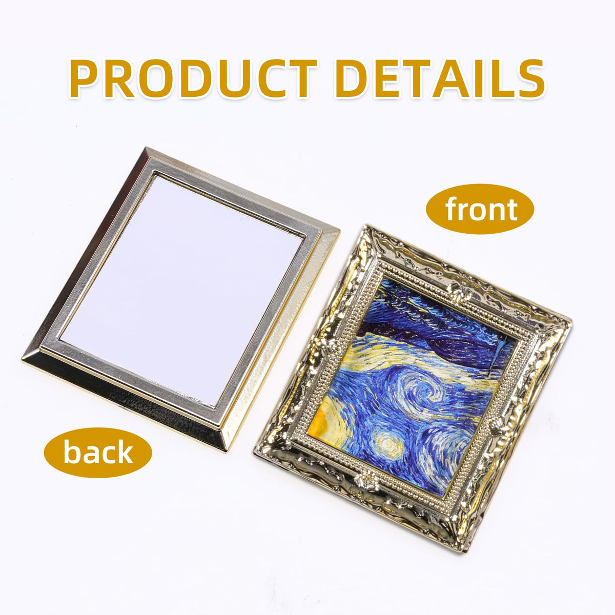 JHGCVX Miniature Dollhouse Accessories for Dollhouse Furniture on 1:12 Scale, Dollhouse Picture Frame for Miniature Home Wall Decoration Mural Model Accessories(6 Frames & Impressionist Pictures)