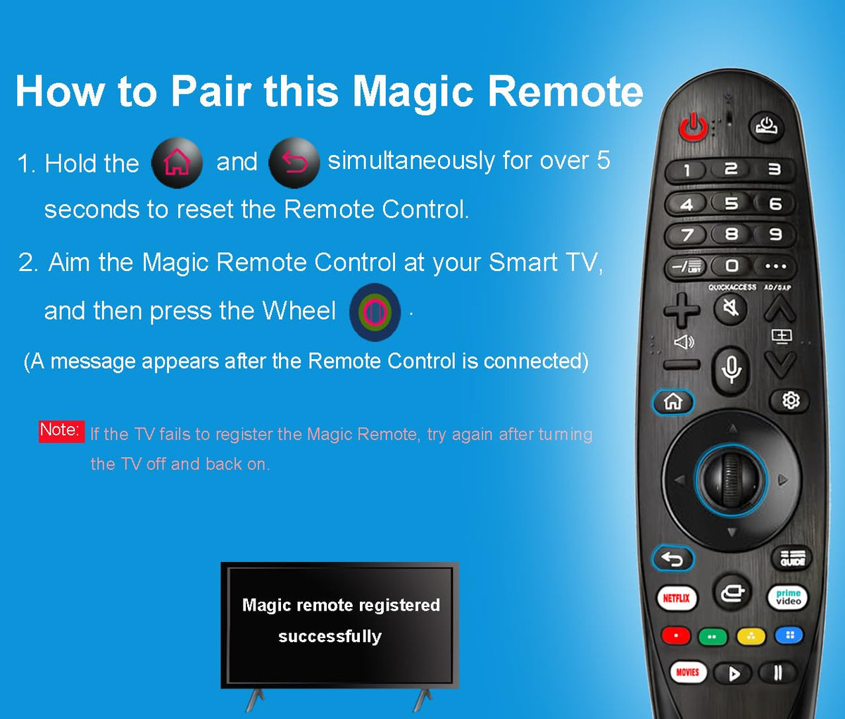 Voice-Magic-Remote-LG-Smart-TV-Remote-Control-Replacement for LG TV Remote for UHD OLED QNED WebOS ThinQ AI Smart TV Original Magic Remote AKB75855501 MR20GA Netflix/Prime/Google/Alexa Voice/Pointer