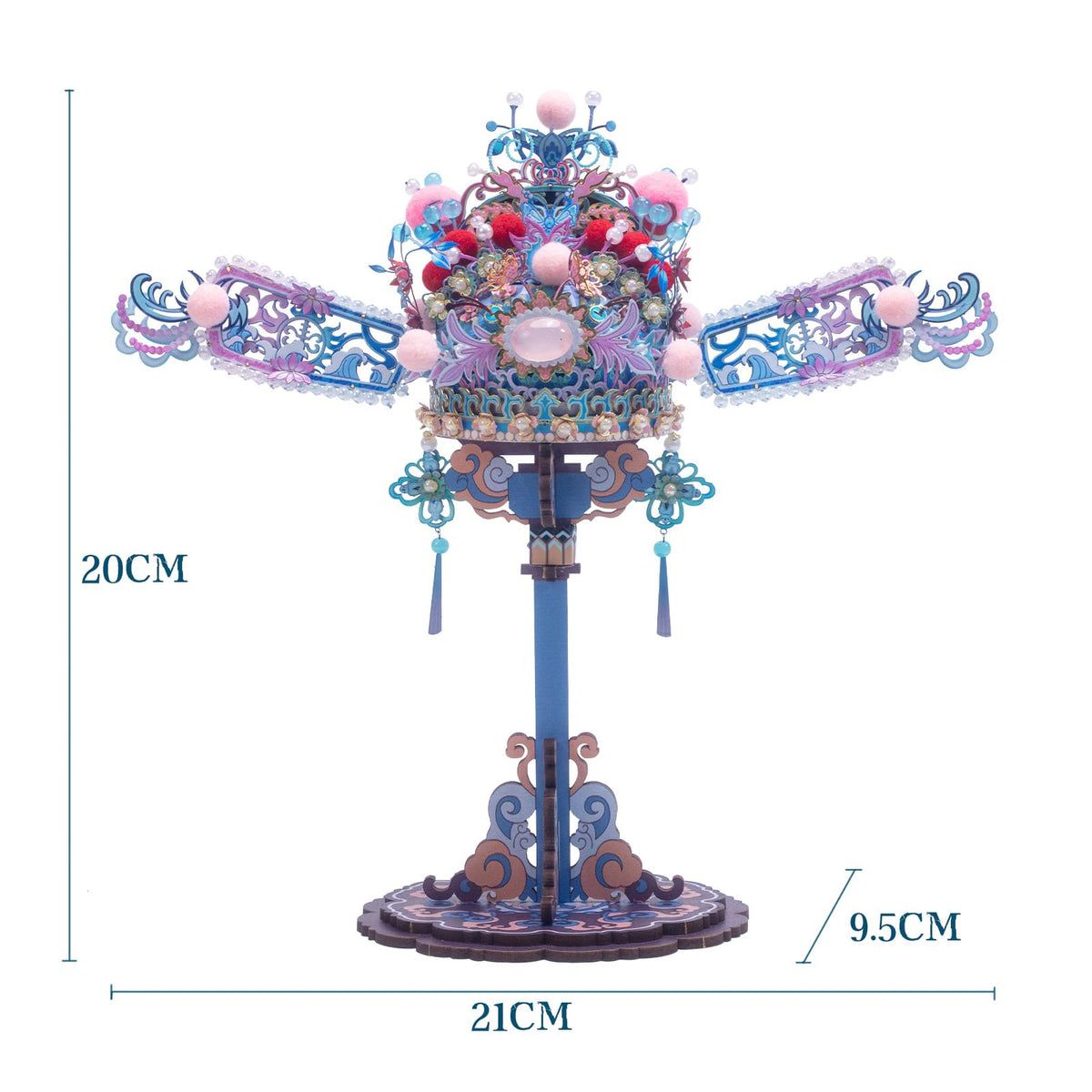 MU 3D Metal Puzzles Number One Scholar Hat with Tool Sets and3D Wooden Bracket, Top Scholar Headgear Cultural Symbol Zhuangyuan Hat Model Kits Academic Success Ascension Graduation Gift Home Decor