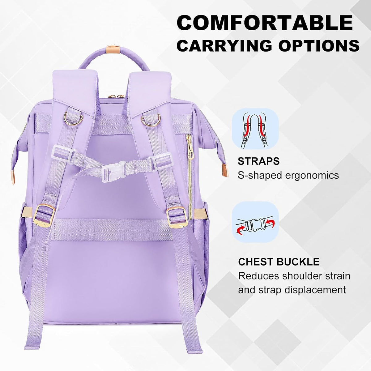 Backpack, 15.6 inch Backpack Backpack Backpack Backpack, Lunch Laptop with Insulated Lunch Bag, Cooler for Women, Large