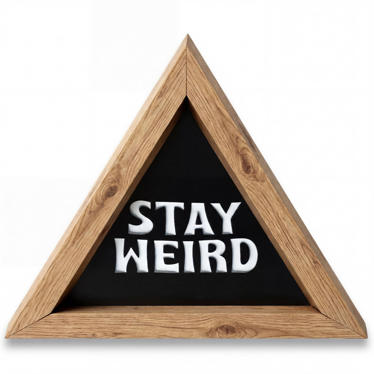 Fiwochic 6.8 x 6 Inch Wooden Plaque-stay Weird-retro Gothic Wall Art Witchy Room Decor Gothic Gifts for Woman Man Goth Lover Home Office Bathroom Bar College Decoration