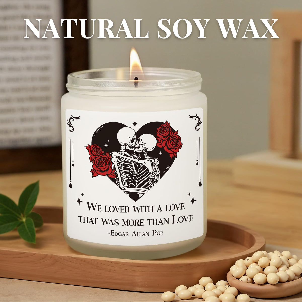 Gifts for Him Her, Anniversary Gothic Candle for Women Men, Birthday Gifts for Boyfriend Girlfriend, Christmas, Valentines Day, Bridal Shower, I Love You Gift for Couple, Wife, Husband - Lavender