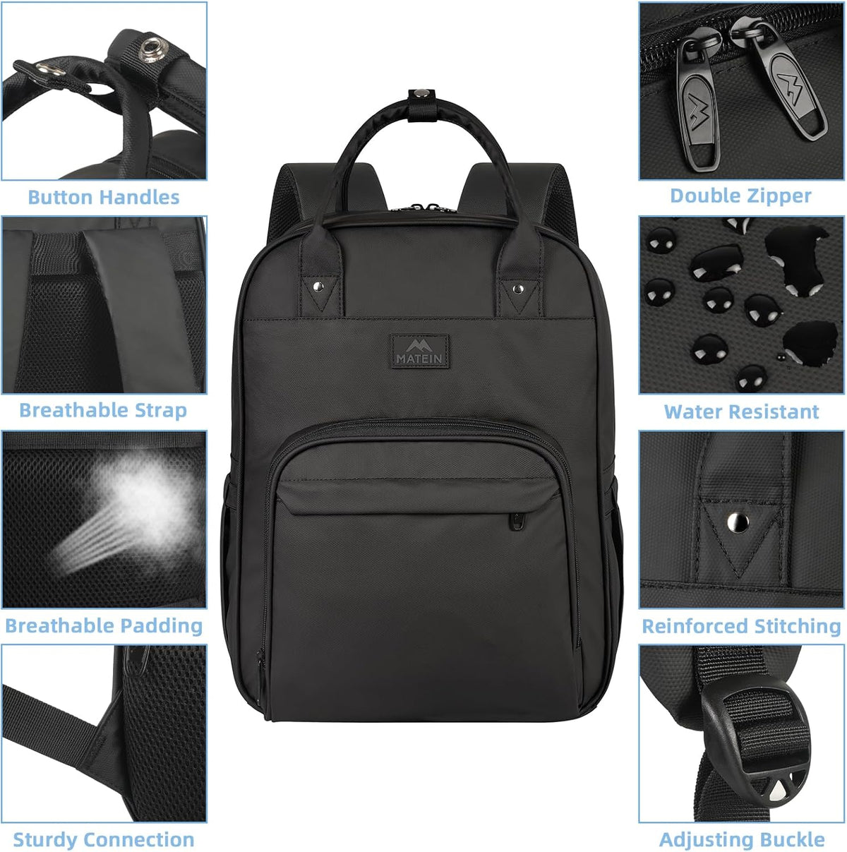 Backpack, 17 Inch Backpack MATEIN Nurse Extra Large Waterproof Laptop with Removable Organizer, Anti Theft Padded