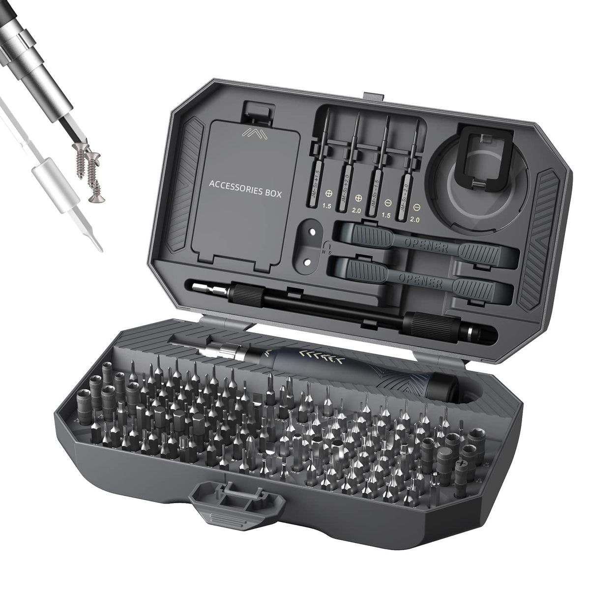 Precision Screwdriver Set, Laptop Screwdriver Kit, JAKEMY 164 in 1 Professional Computer Screwdriver Repair Kit with T6 Torx Bit for MacBook, iPhone, Watch, Camera, Eyeglass, Xbox, DIY