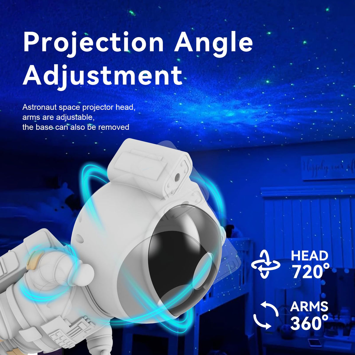 Star Projector Galaxy Night Light - Astronaut Space Projector, Starry Nebula Ceiling LED Lamp with Timer and Remote, Kids Room Decor Aesthetic, for Christmas & Birthdays