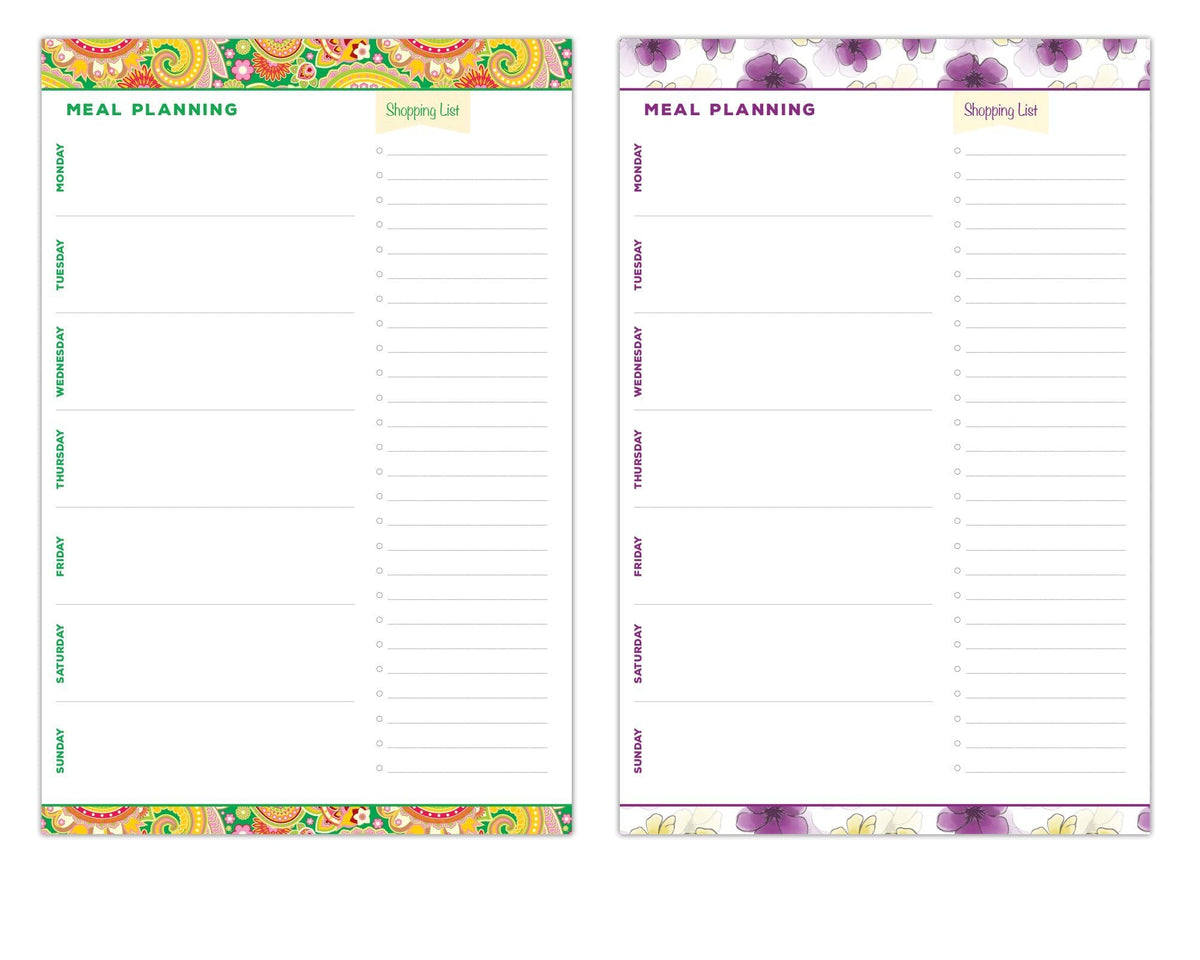 Meal Planning Pad 6"x9", 80 Sheets Per Pad