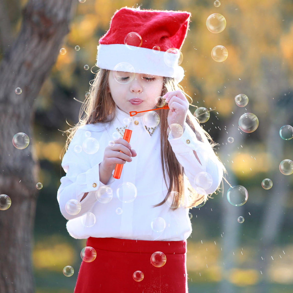100 Pack Bulk Christmas Mini Bubble Wands Party Favors for Kids,Goodie Bag Stocking Stuffers Fillers for Toddler Boys Girls,Bulk Classroom School Party Supplies Prizes Toys Gifts Trinkets for Students