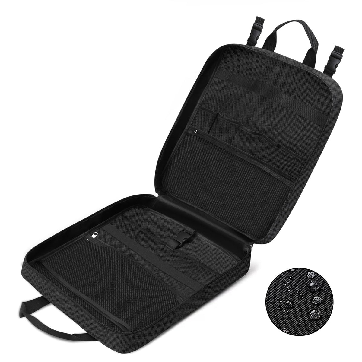 Yorkenbe Large Camp Kitchen Organizer, High Capacity Camping Cooking Utensils Bag, with Paper Towel Holder, Multi-pocket Waterproof Camping Utensils Holder for BBQ Outdoor Cooking Essentials