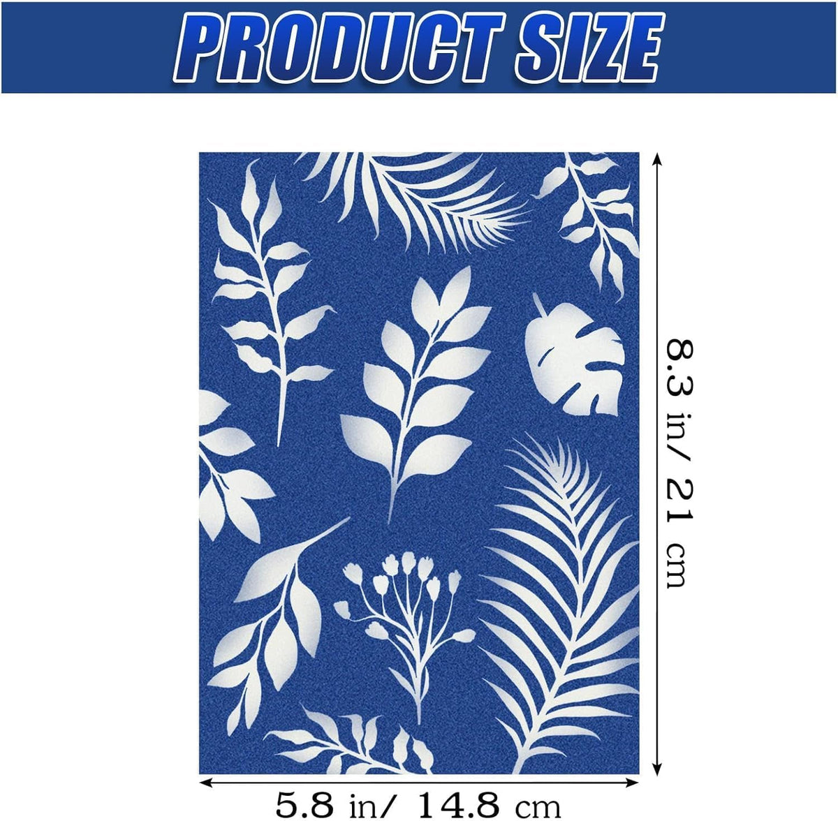LIGHOON 60 PCS Cyanotype Sun Print Kit, A5 Sensitive Solar Art Paper Kit with 20 Pcs Leaf Sticker for DIY Arts Crafts Projects