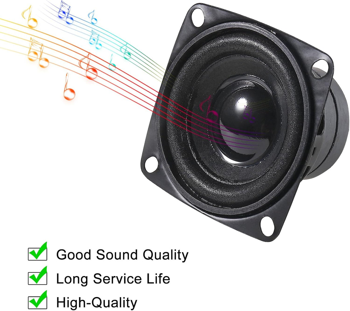 ALMOCN 2PCS 2" 8Ohm 10W DIY Small Full Range Audio Speaker Stereo Woofer Loudspeaker for Arduino and DIY Speaker
