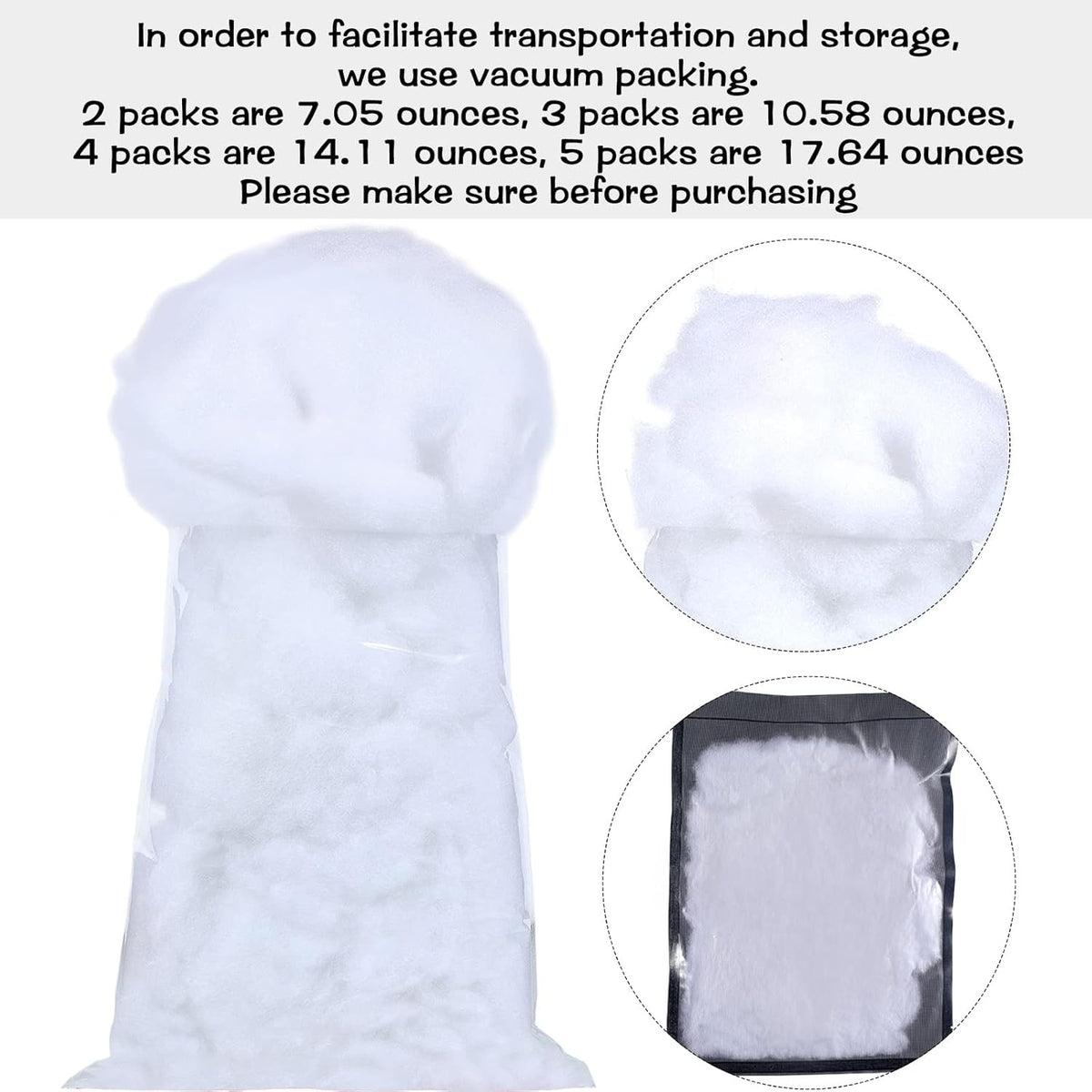Shappy Christmas Fake Snow | 14.11 Ounce Fluffy White Cloud Fiber for Indoor Decor